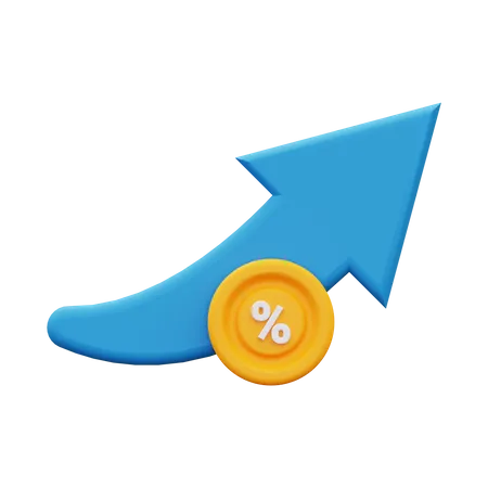 Tax Growth  3D Icon