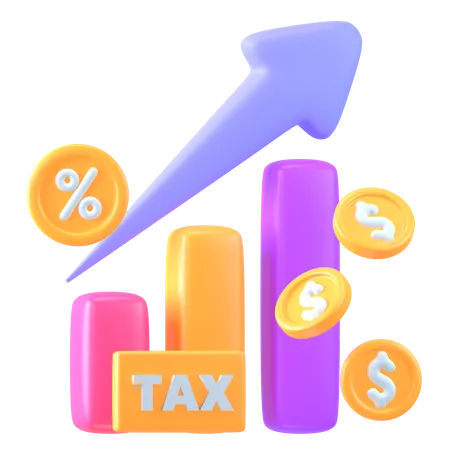 Tax Growth Chart  3D Icon