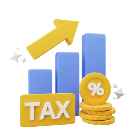 Tax Growth Chart  3D Icon