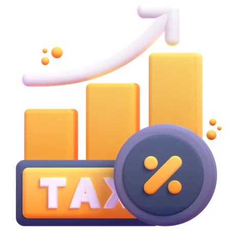 Tax Growth Chart  3D Icon