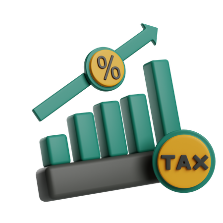 Tax Growth Chart  3D Icon