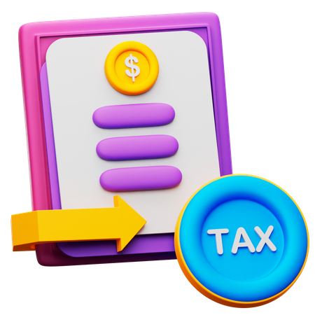 Tax Income  3D Icon