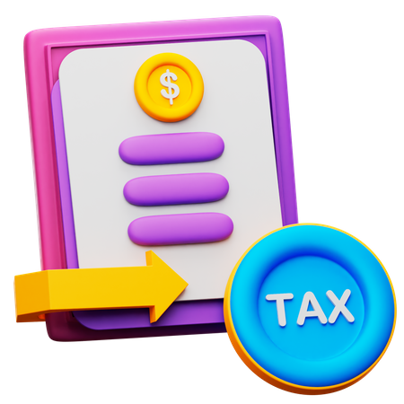 Tax Income  3D Icon