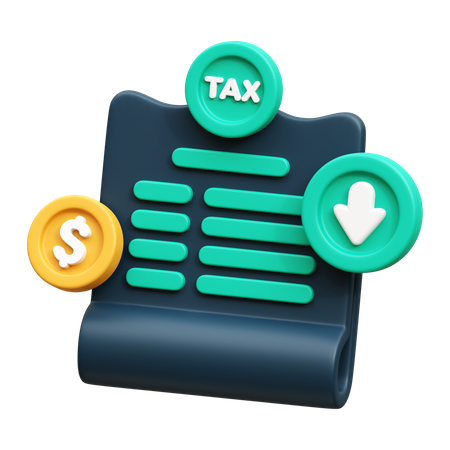 Tax Income  3D Icon