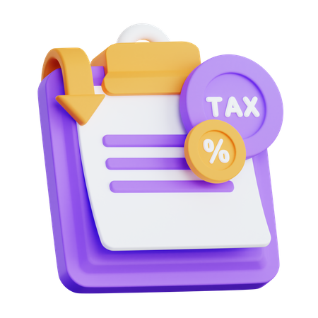 Tax Income  3D Illustration