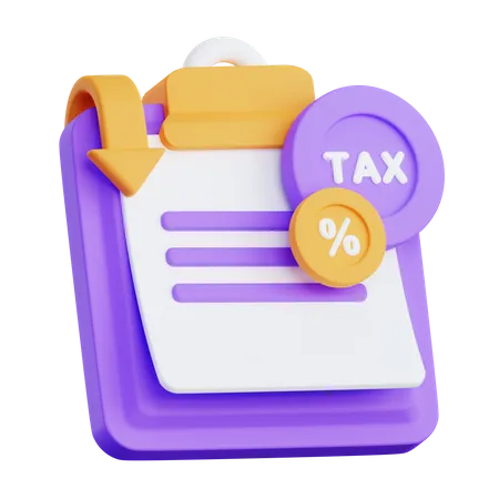 Tax Income  3D Illustration