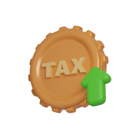 Tax Increase Coin  3D Icon