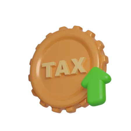Tax Increase Coin 3 D Icon Financial And Banking 3 D Illustration 3D Icon