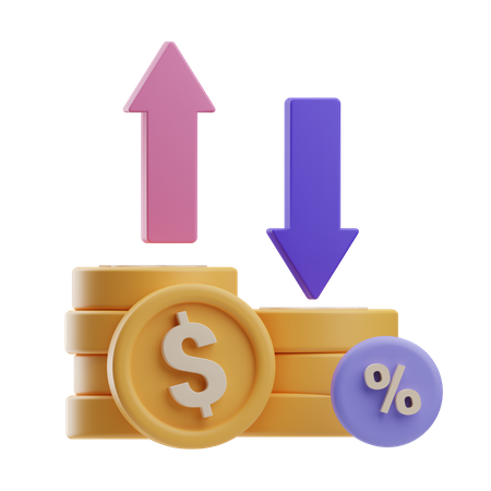 Tax Interest Rate  3D Icon