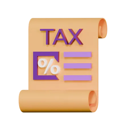 Tax Invoice  3D Icon