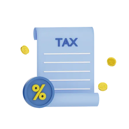 Tax Invoice  3D Icon