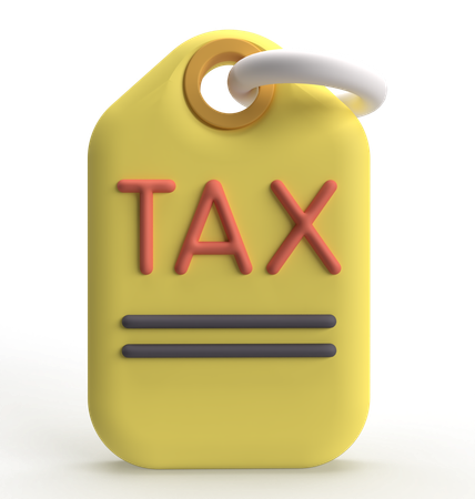 Tax Label  3D Icon