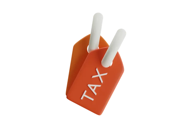 Tax Label  3D Icon