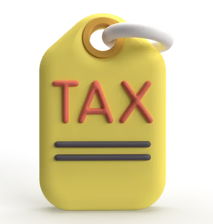 Tax Label  3D Icon