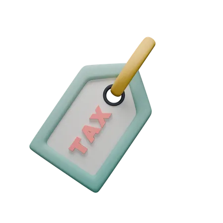 Tax Label  3D Icon