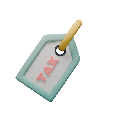 Tax Label  3D Icon