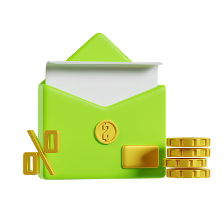 Tax Letter  3D Icon