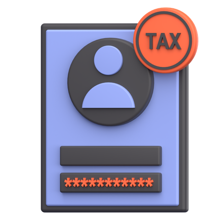 Tax Login  3D Icon