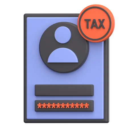 Tax Login  3D Icon