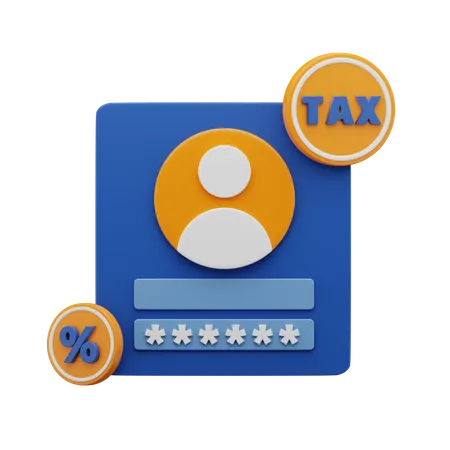 Tax Login  3D Icon