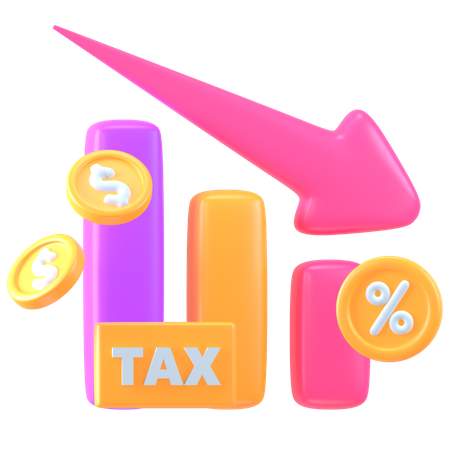 Tax Loss Chart  3D Icon