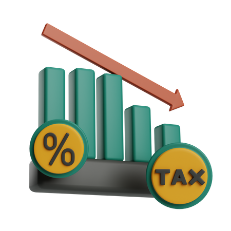Tax Loss Chart  3D Icon