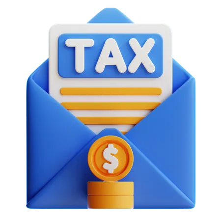 Tax Mail  3D Icon