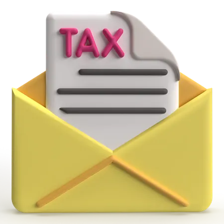 Tax Mail  3D Icon
