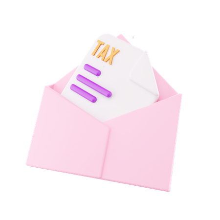 Tax Mail  3D Icon