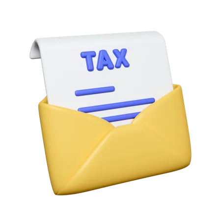 Tax Mail  3D Icon