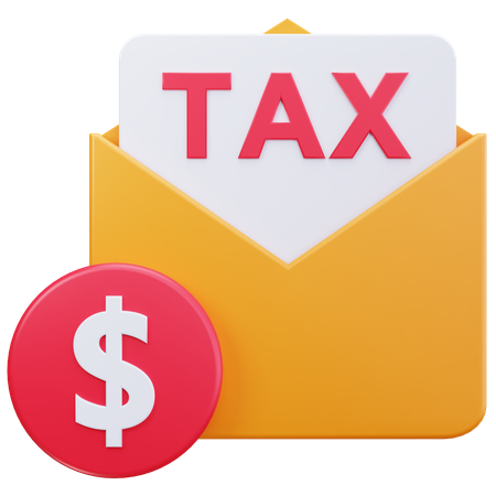 Tax Mail  3D Icon