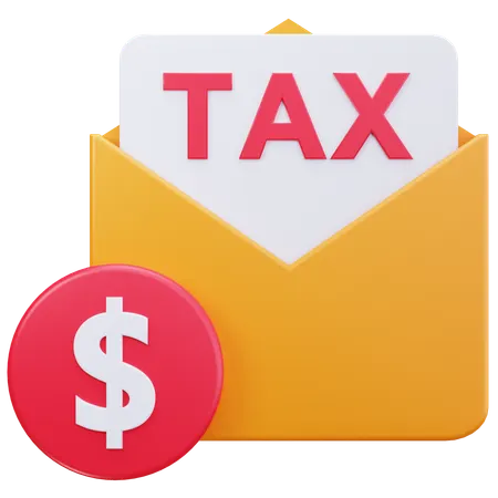 Tax Mail  3D Icon