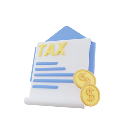 Tax Mail  3D Icon