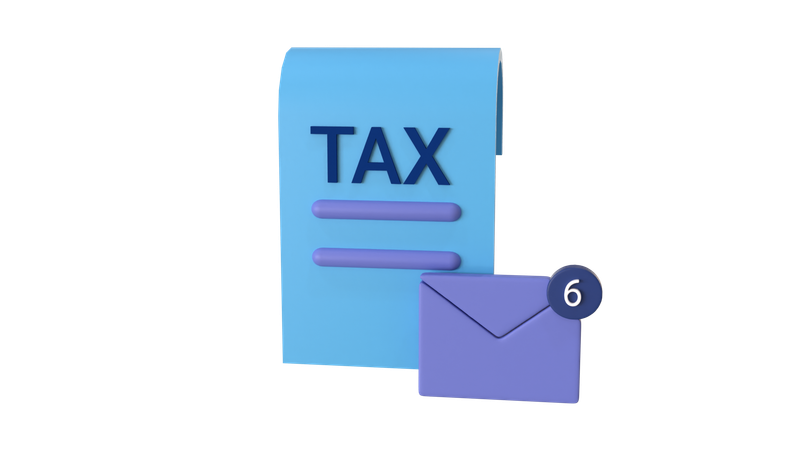 Tax Mail  3D Icon