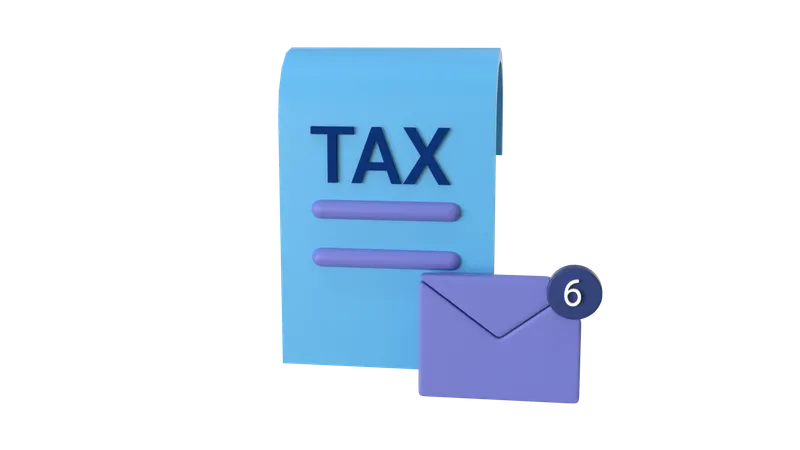 Tax Mail  3D Icon