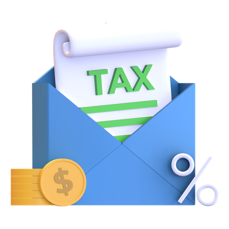 Tax Mail  3D Illustration