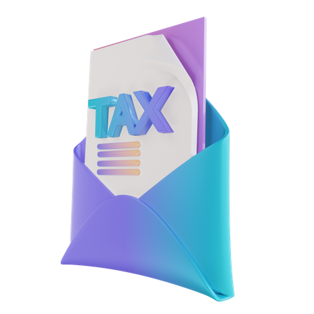 Tax Mail  3D Illustration