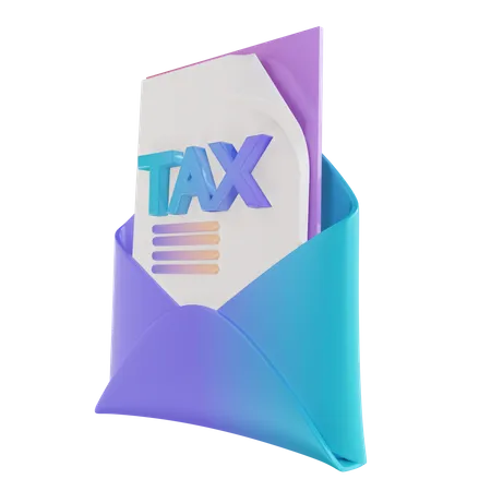 Tax Mail  3D Illustration