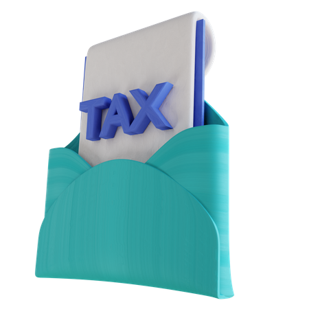 Tax Mail 3D Illustration