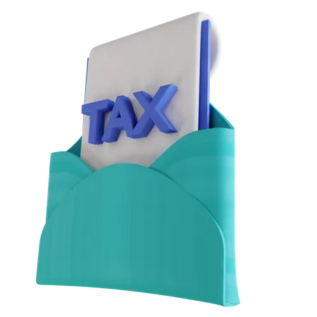 3 D Illustration Letter Tax 3D Illustration