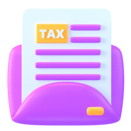 Tax Message  3D Icon