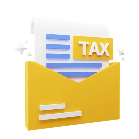 Tax Message  3D Icon