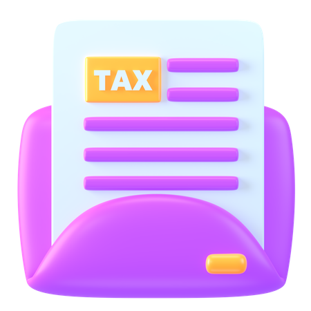 Tax Message  3D Icon