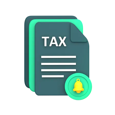 Tax notification  3D Icon