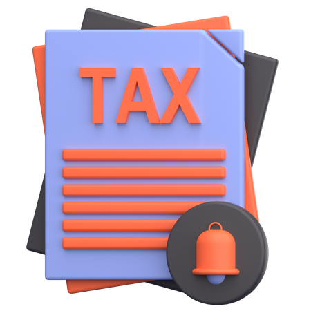 Tax Notification  3D Icon