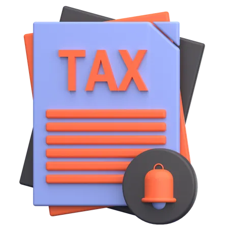 Tax Notification  3D Icon