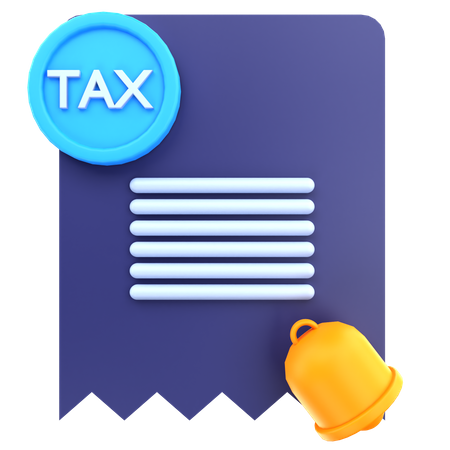 Tax Notification  3D Icon