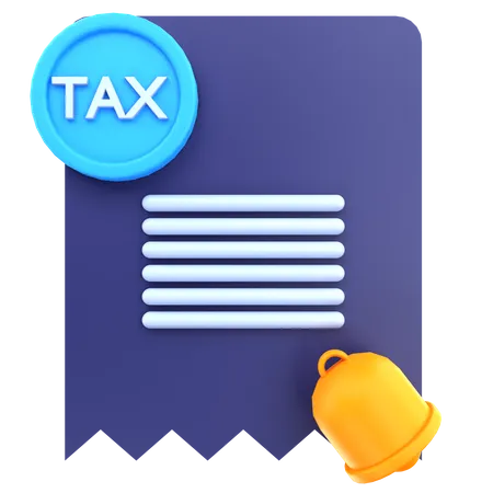 Tax Notification  3D Icon