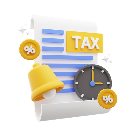 Tax Notification  3D Icon