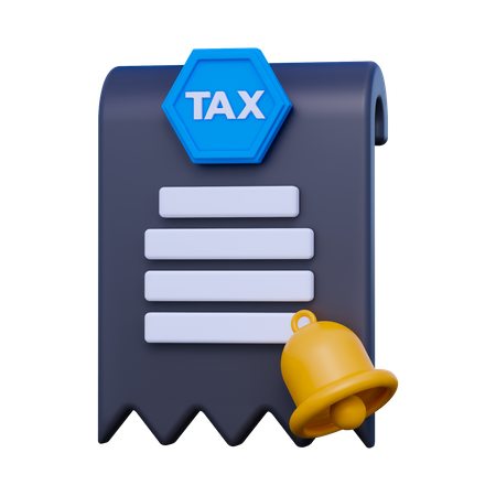 Tax Notification  3D Icon